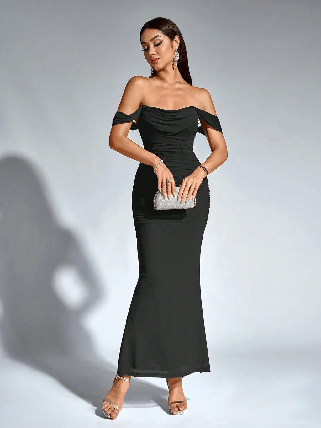 Ursula | Long Sleeve V-Neck Flowy Cocktail Dresses