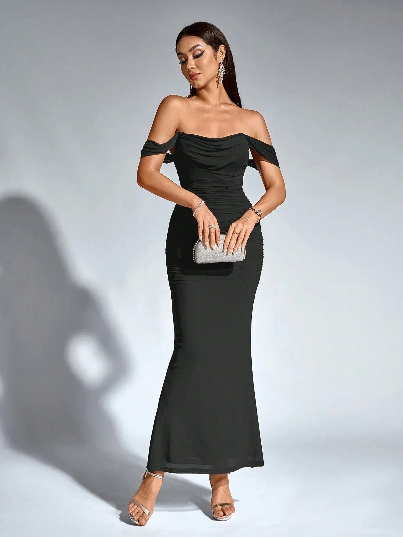 Ursula | Long Sleeve V-Neck Flowy Cocktail Dresses