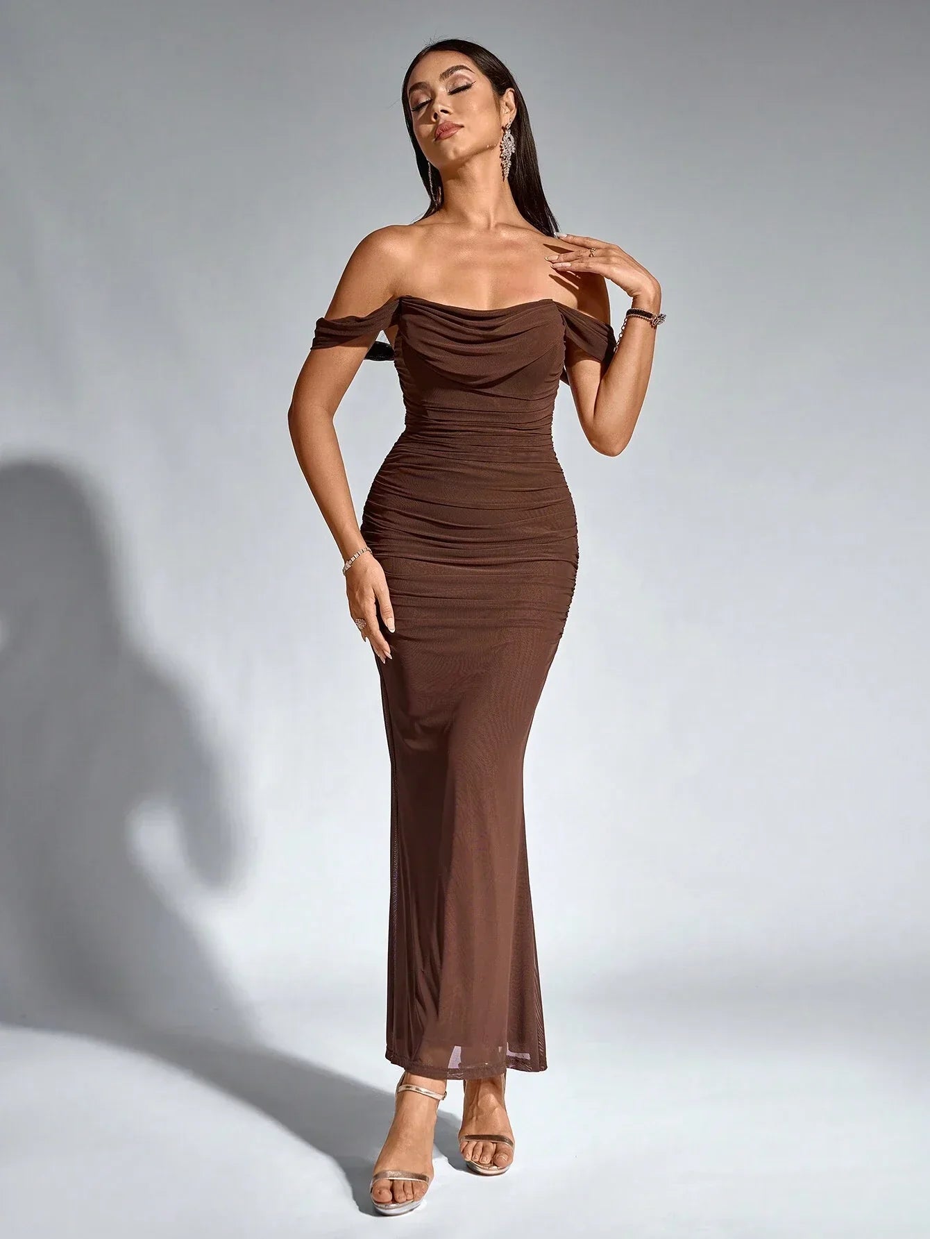 Ursula | Long Sleeve V-Neck Flowy Cocktail Dresses