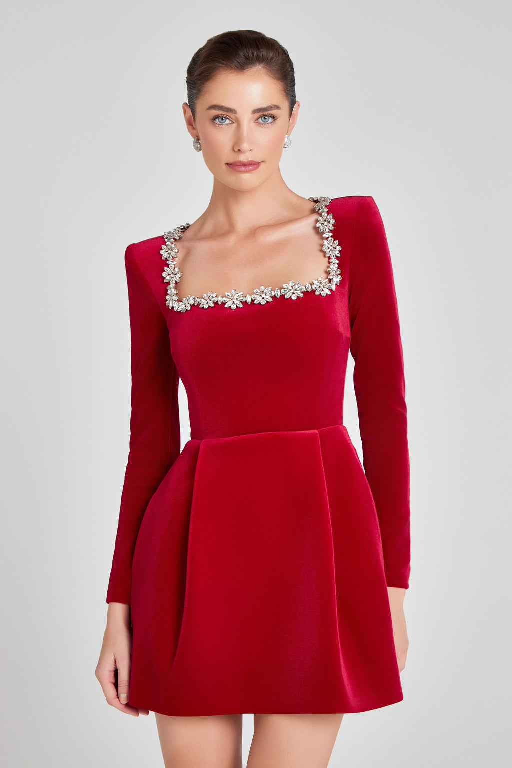 Floriane | Women's Velvet Mini Cocktail Dresses For Evening