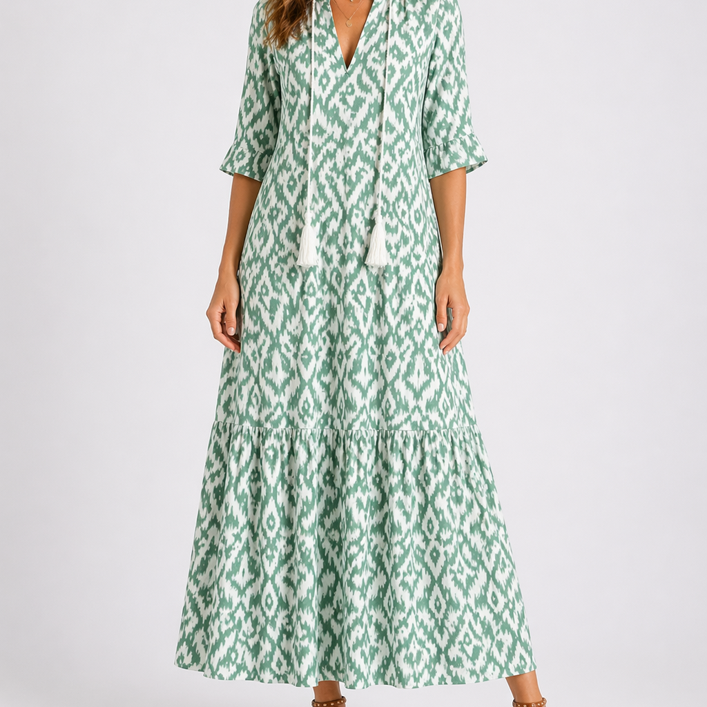 Xanthe | Floral Summer Midi Dress Garden Party & Brunch