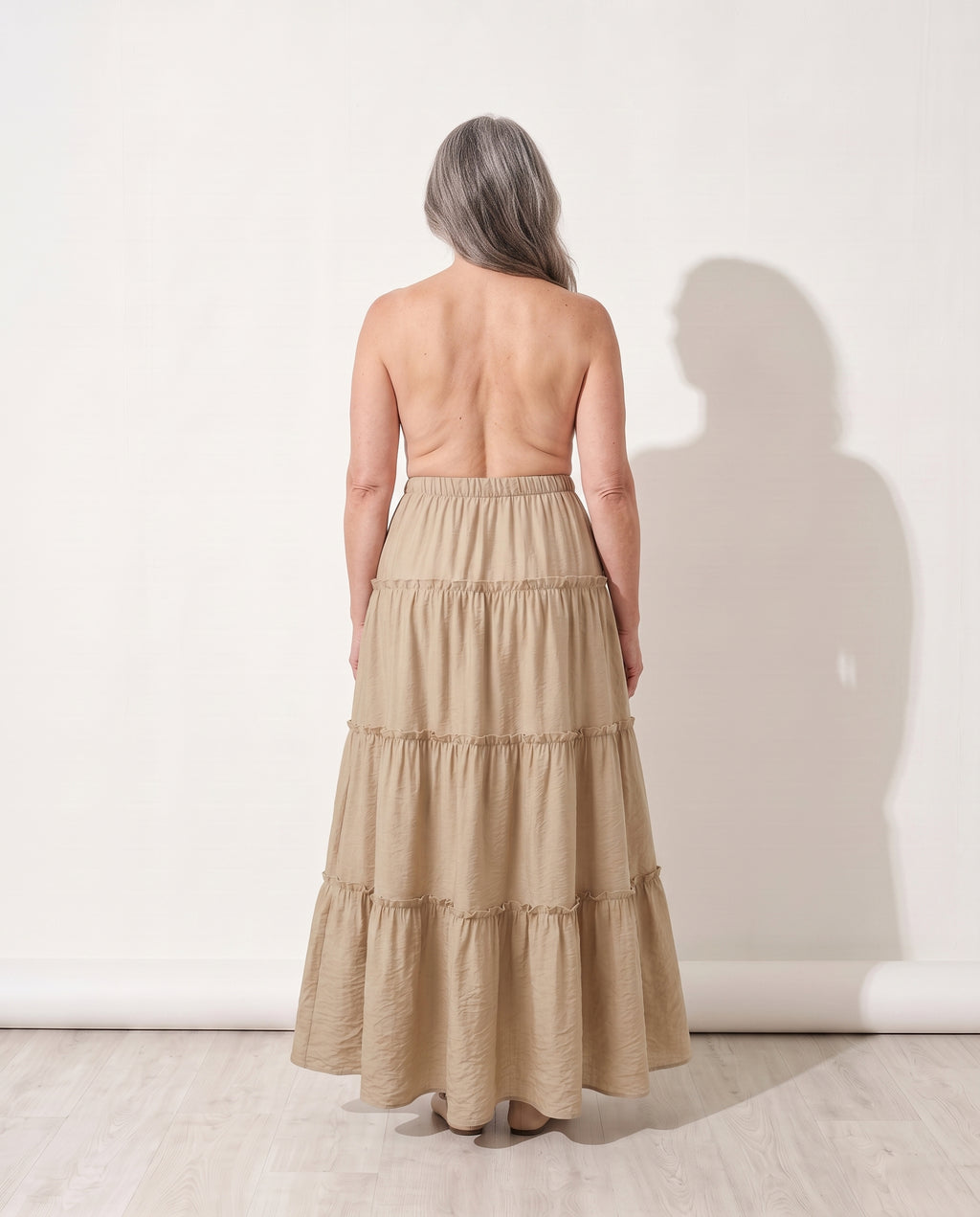 Helena | Bohemian Pleated Maxi Dresses For Summer Occasions — achterkant