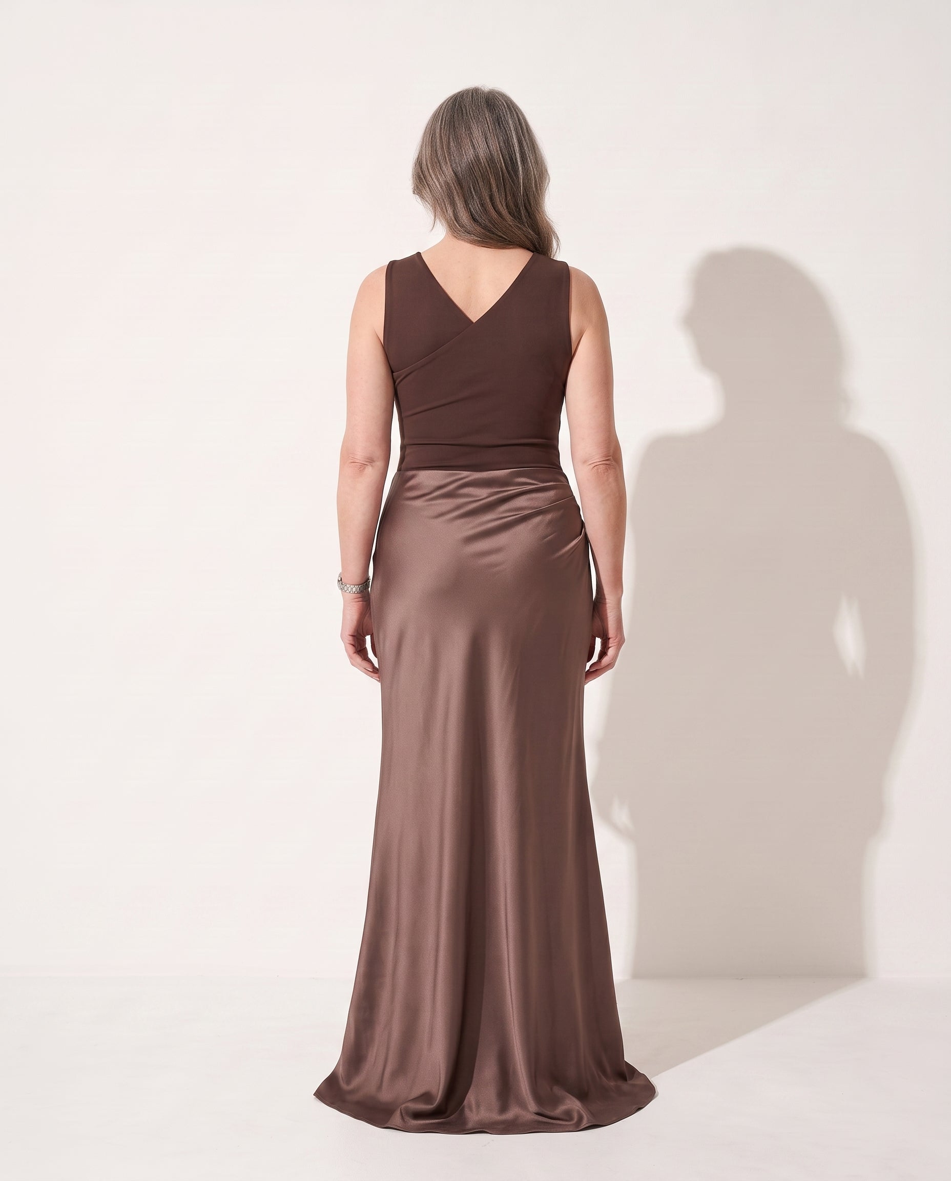 Anouk | Elegant Mother Of The Bride Dresses One Shoulder Maxi — achterkant