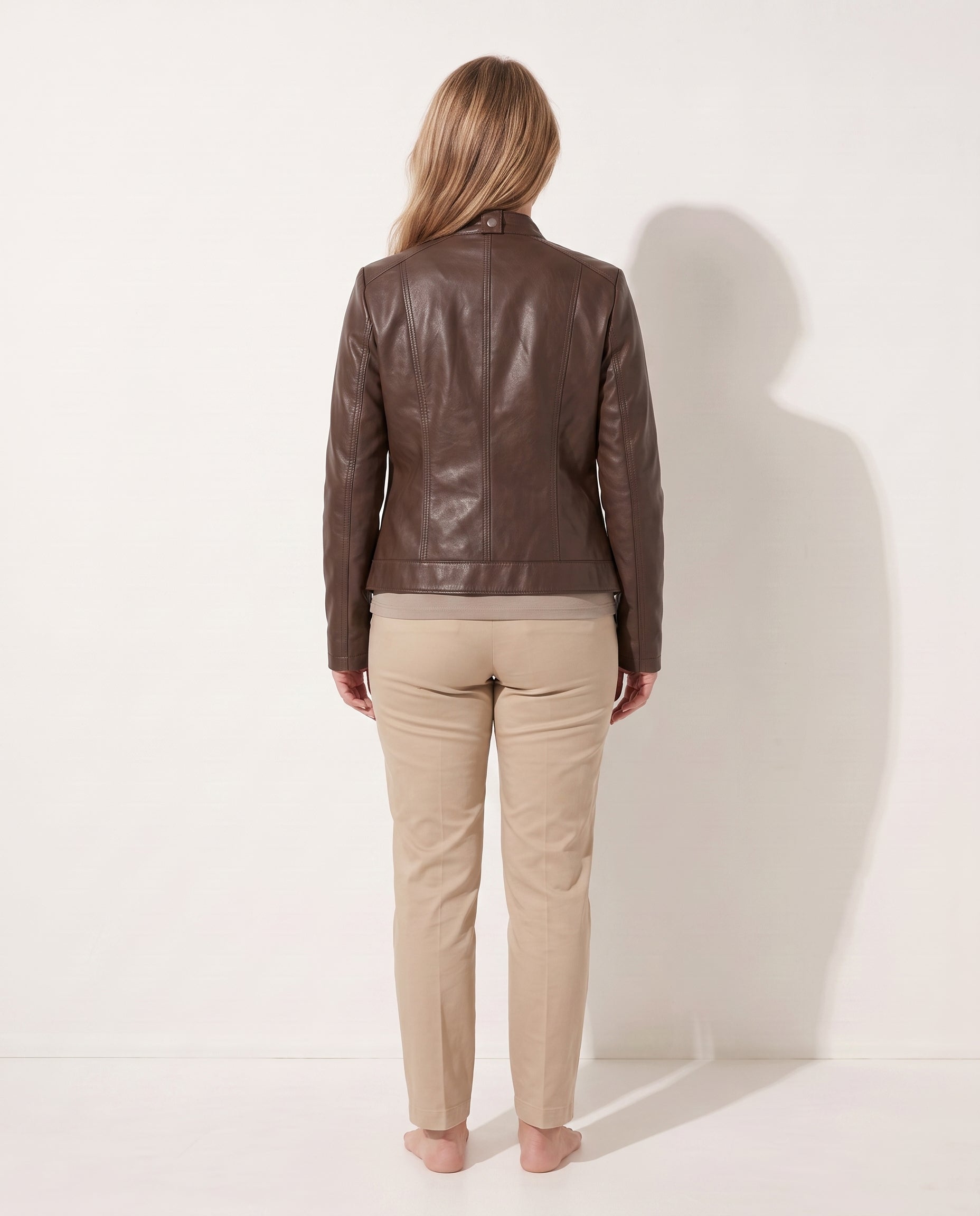 Katarina | Womens Motorcycle Jacket In Vegan Leather — achterkant