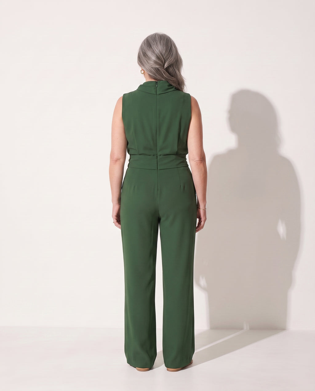 Celestine | Long Sleeve Formal Jumpsuit Wide Leg Occasion Wear — achterkant