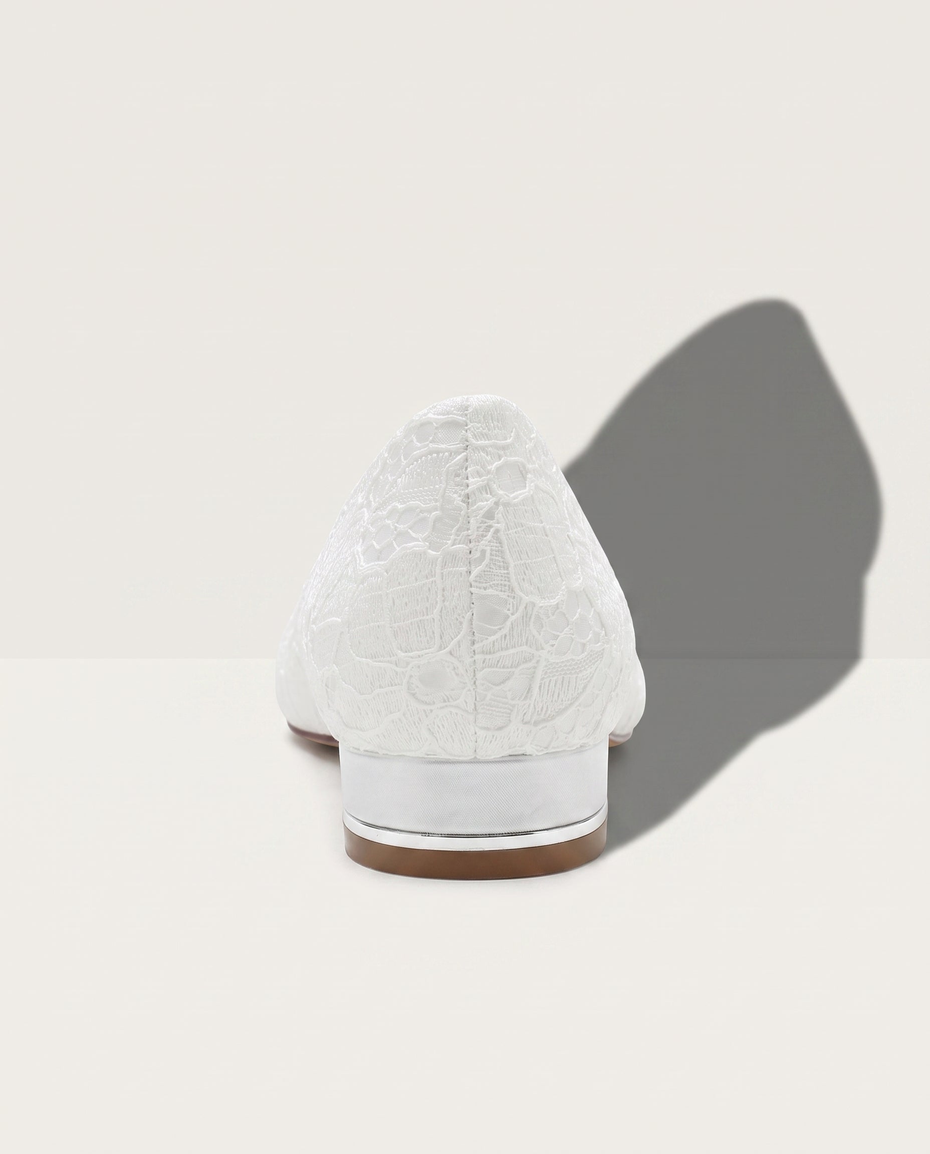 Henriette | Low Heel Lace Wedding Shoes In Five Timeless Shades — achterkant