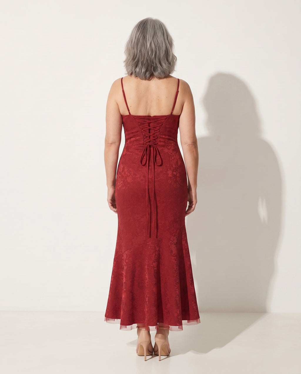 Octavia | Evening Maxi Dresses with Cowl Neck for Occasion Wear — achterkant