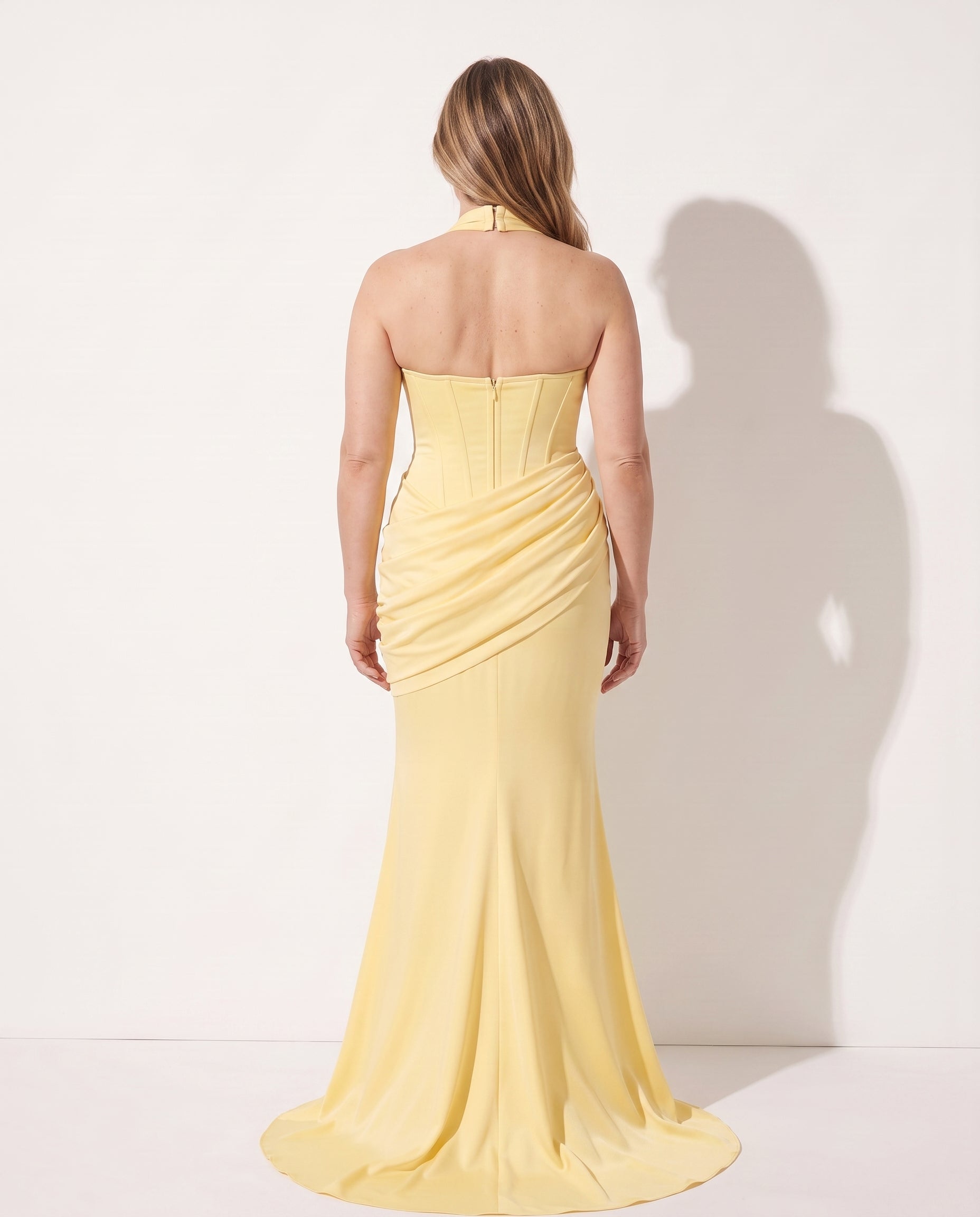 Liliana | Lace Halter Corset Wedding Dress Gown — achterkant