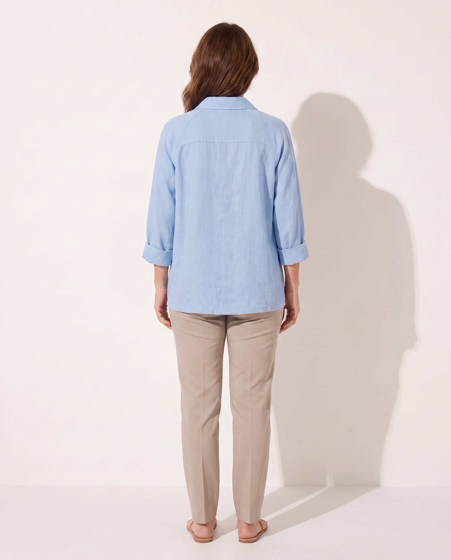 Henriette | Lightweight Button Front Jackets For Women — achterkant