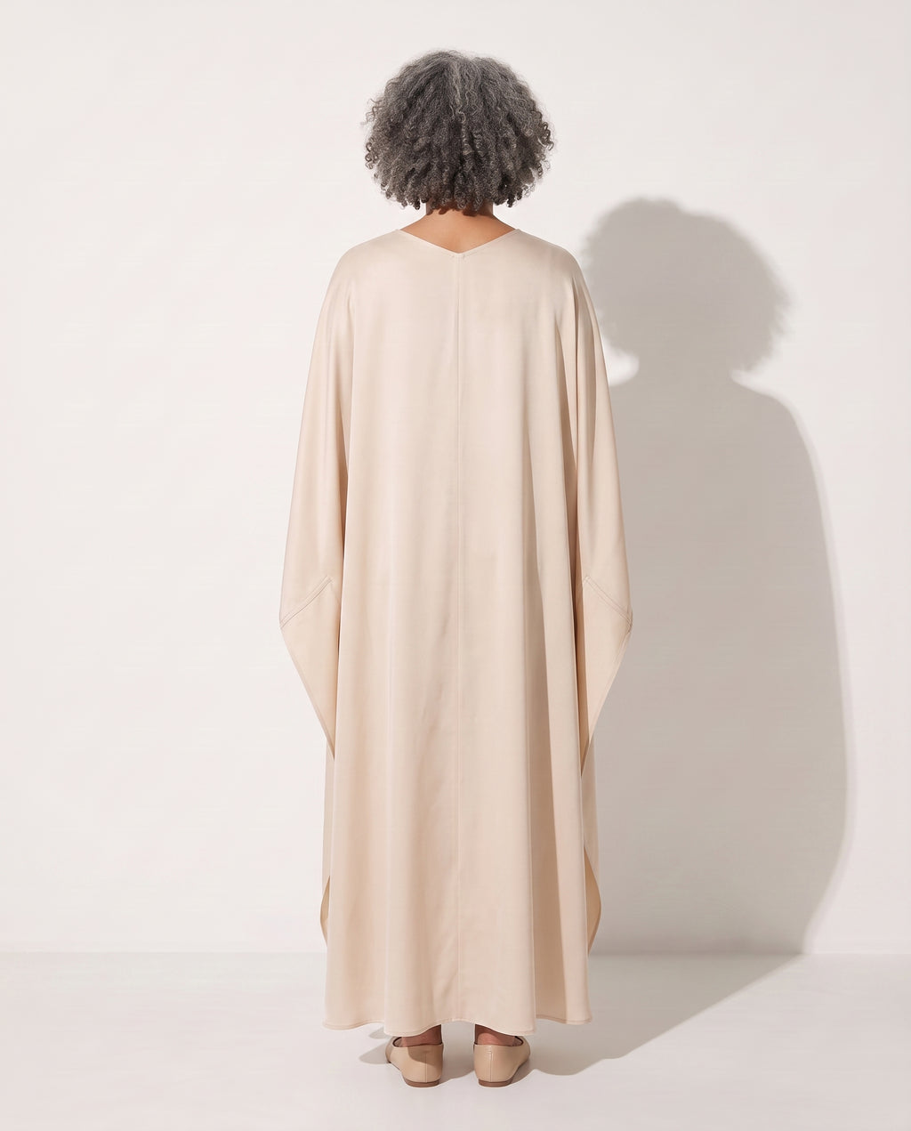 Faustine | Draped Cape Evening Maxi Dresses Floor Length — achterkant