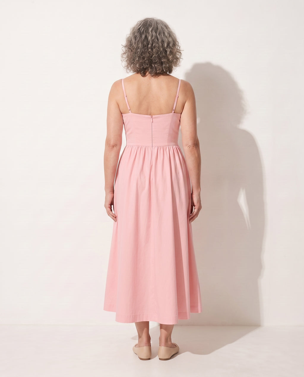 Rosanna | Strappy Scoop Neck Evening Dresses Midi — achterkant