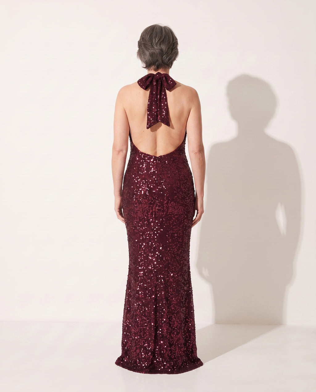 Bridget | Sequin Halter Maxi Dress Evening Gala Occasion — achterkant