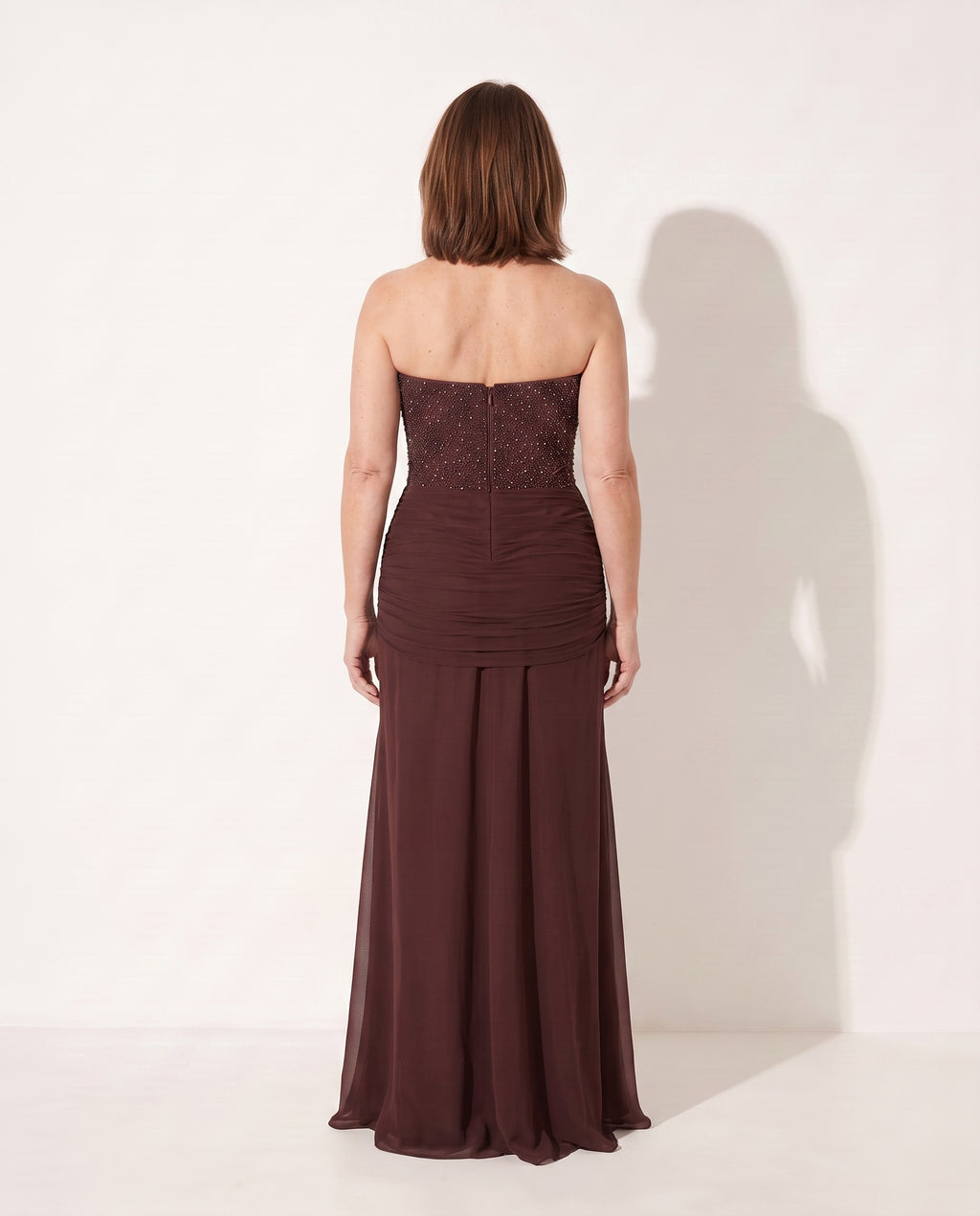 Manon | Embellished Strapless Evening Maxi Dresses — achterkant