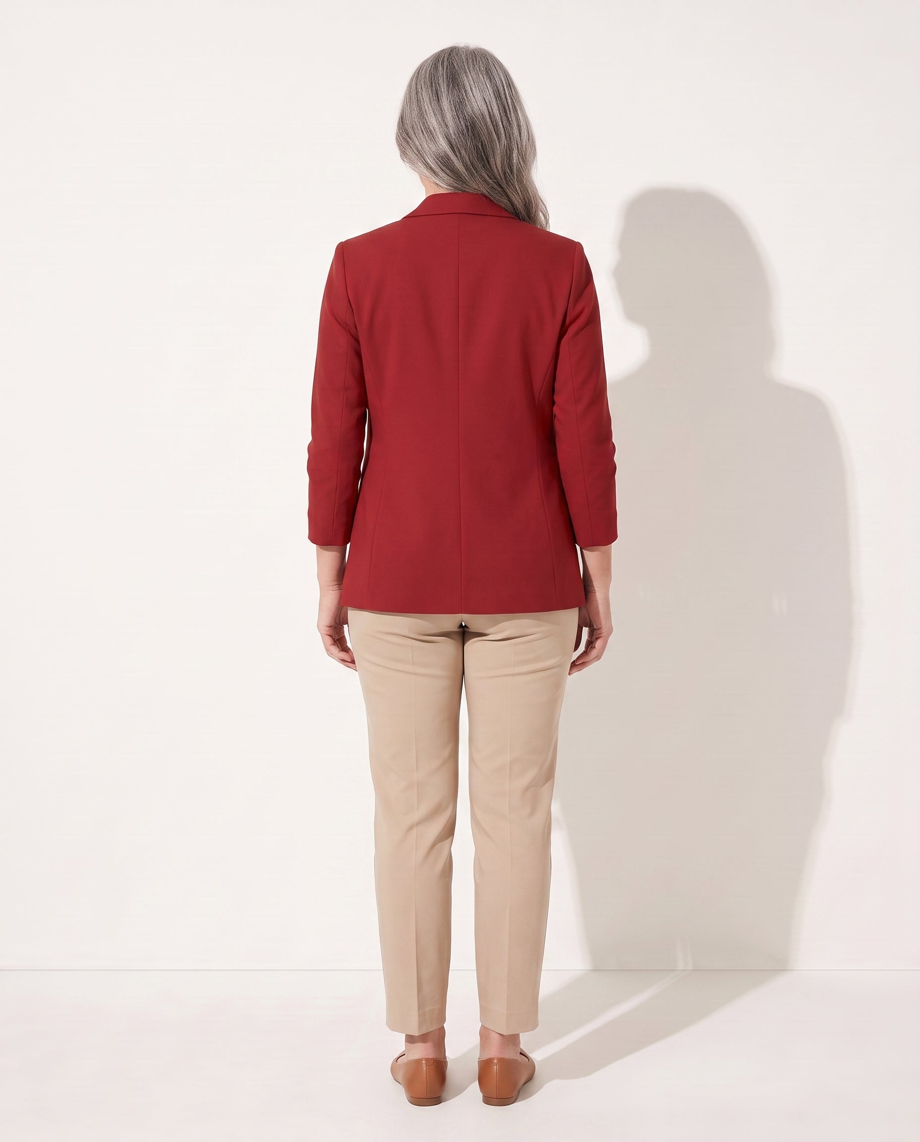 Thalia | Womens Velvet Blazer Tailored Slim Fit Jacket — achterkant