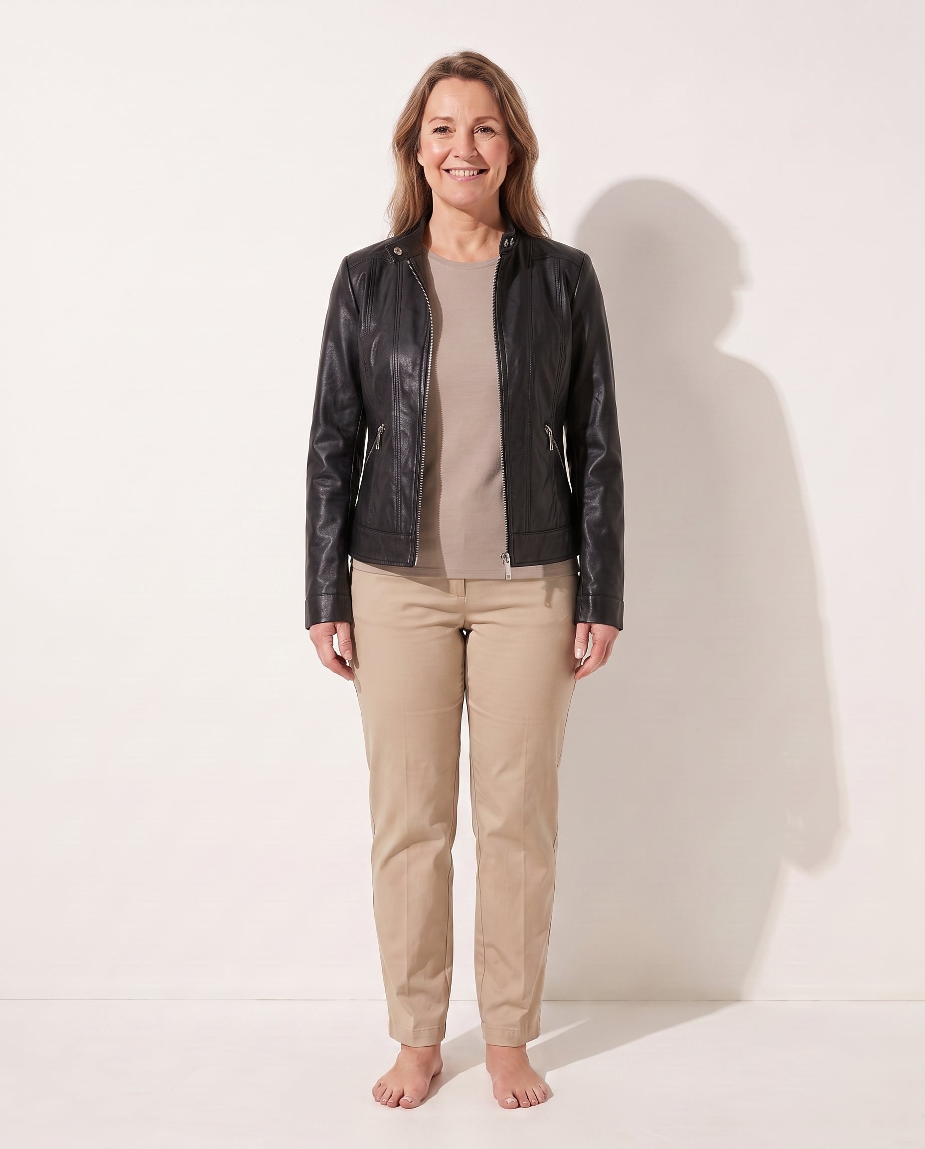 Katarina | Womens Motorcycle Jacket In Vegan Leather — Black
