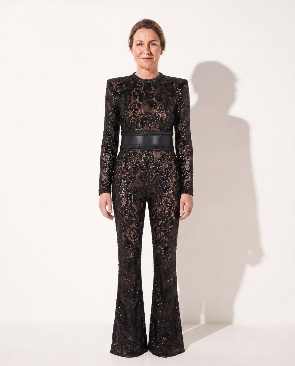 Celestine | Fancy Jumpsuit For Wedding Guest & Evening Events — Black