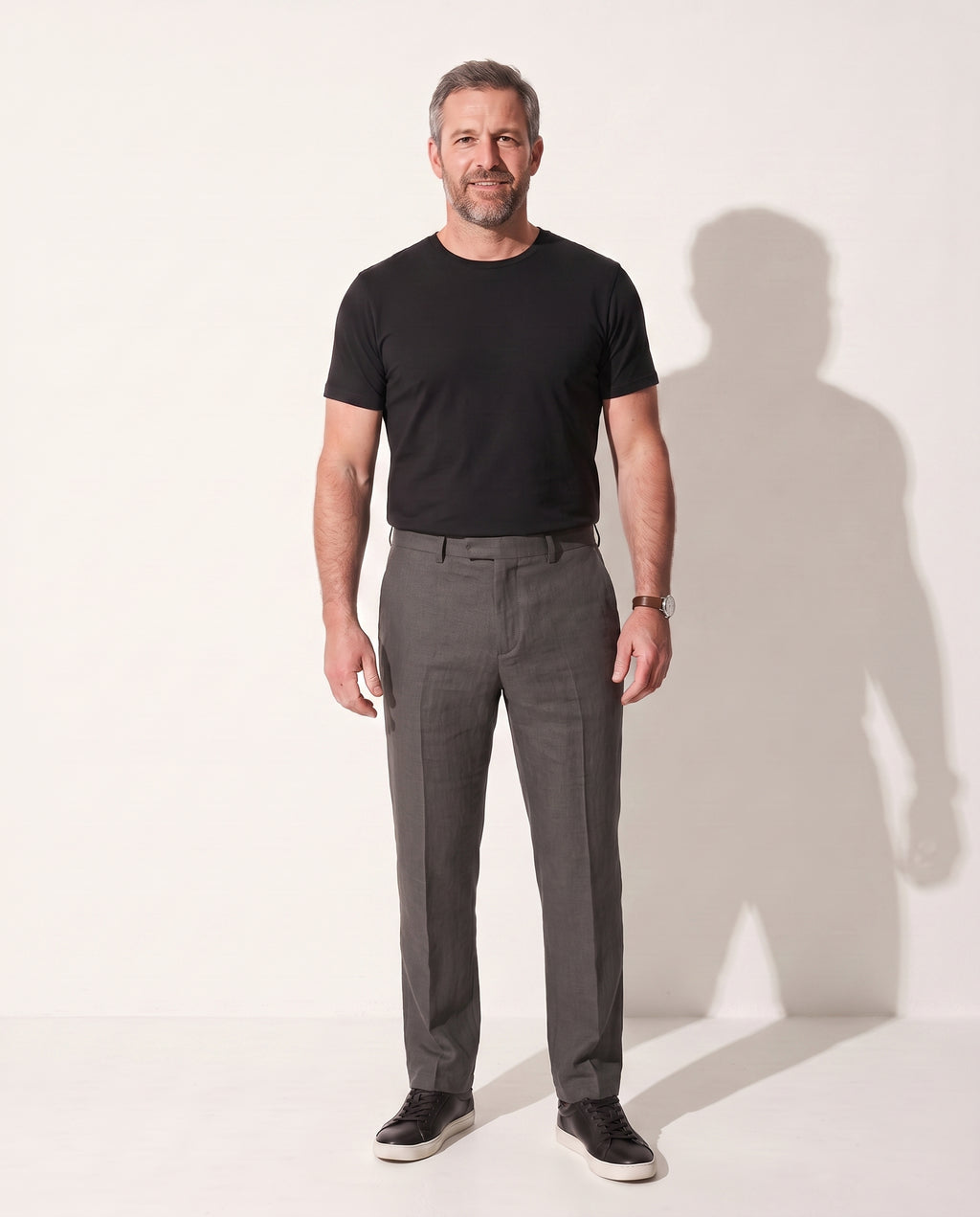 Killian | Mens Tailored Slim Pants Spring Summer Smart Casual — Dark Grey