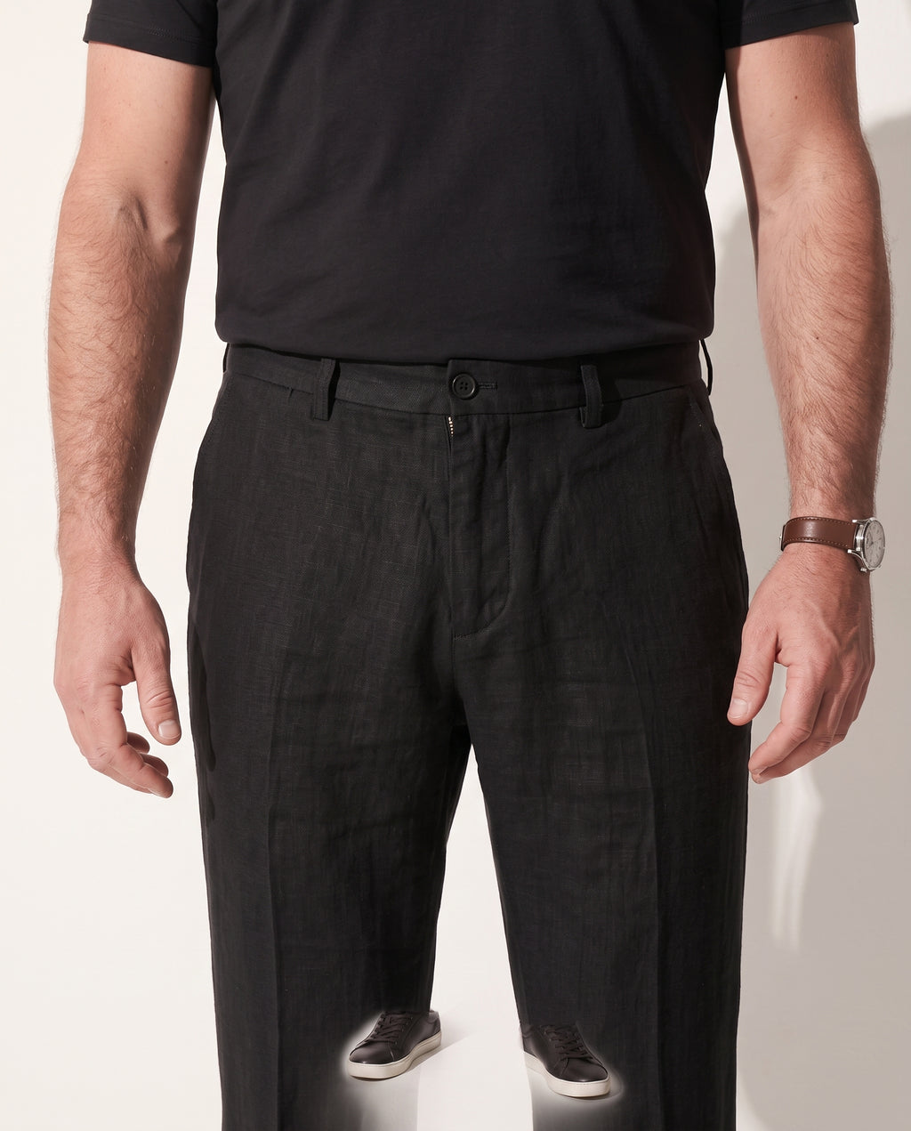 Killian | Mens Tailored Slim Pants Spring Summer Smart Casual — detail