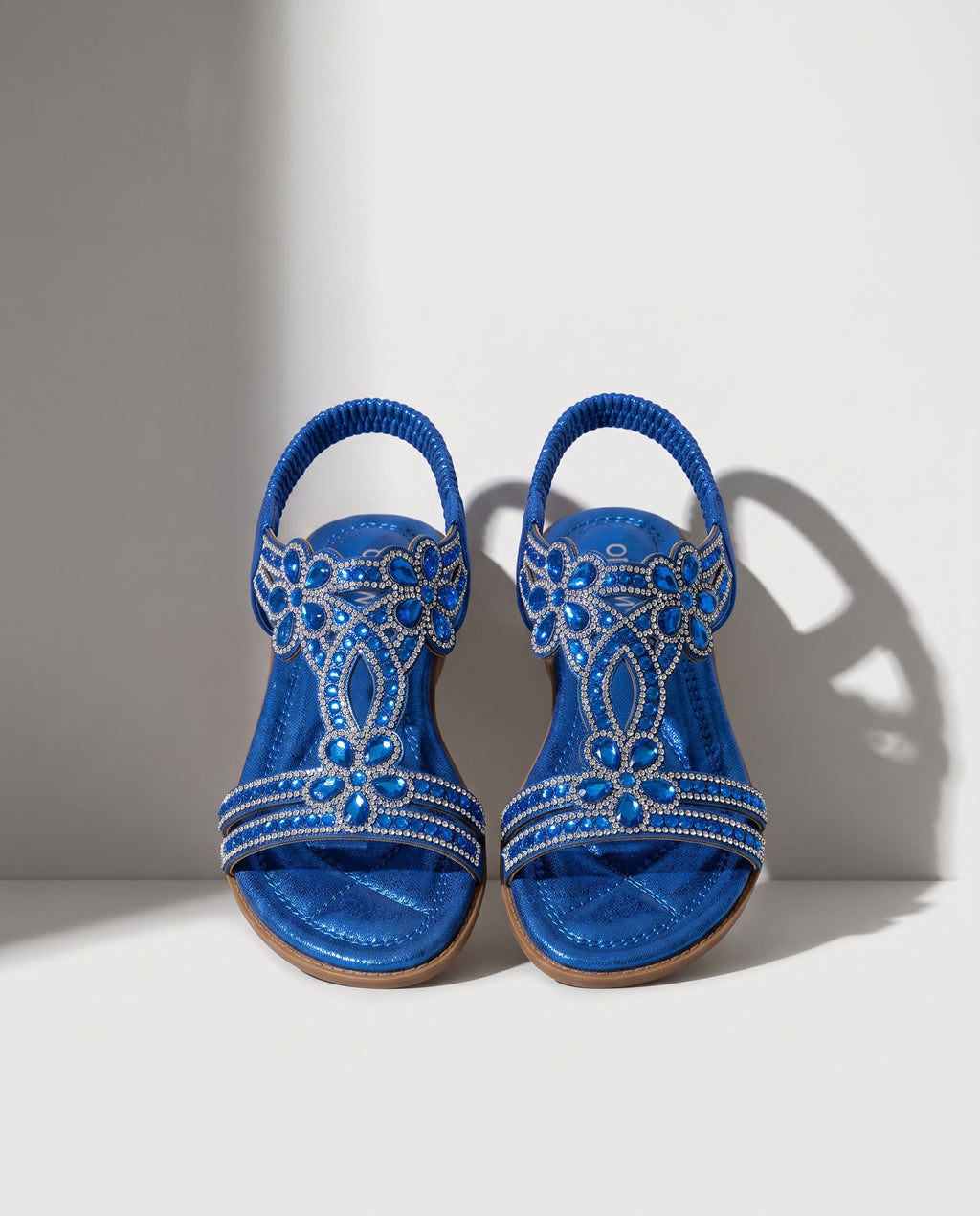 Coralie | Boho Embellished Flat Wedding Shoes – Jewelled Sandals — detail