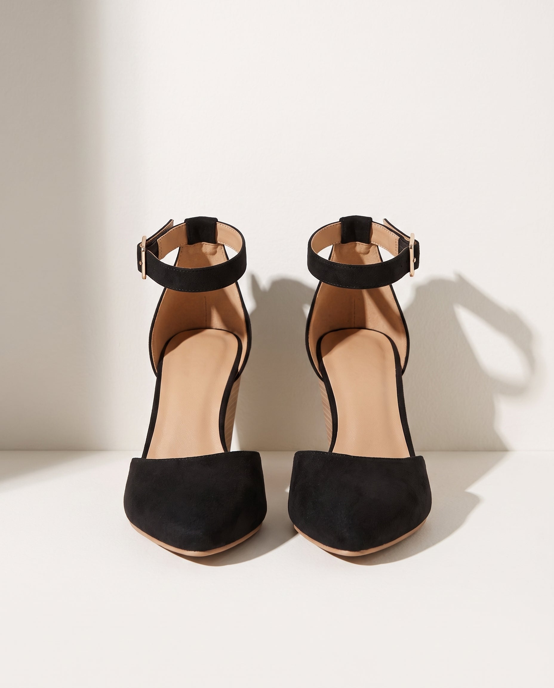 Lavinia | Closed Toe Ankle Strap Wedge Heels for Work & Evening — detail
