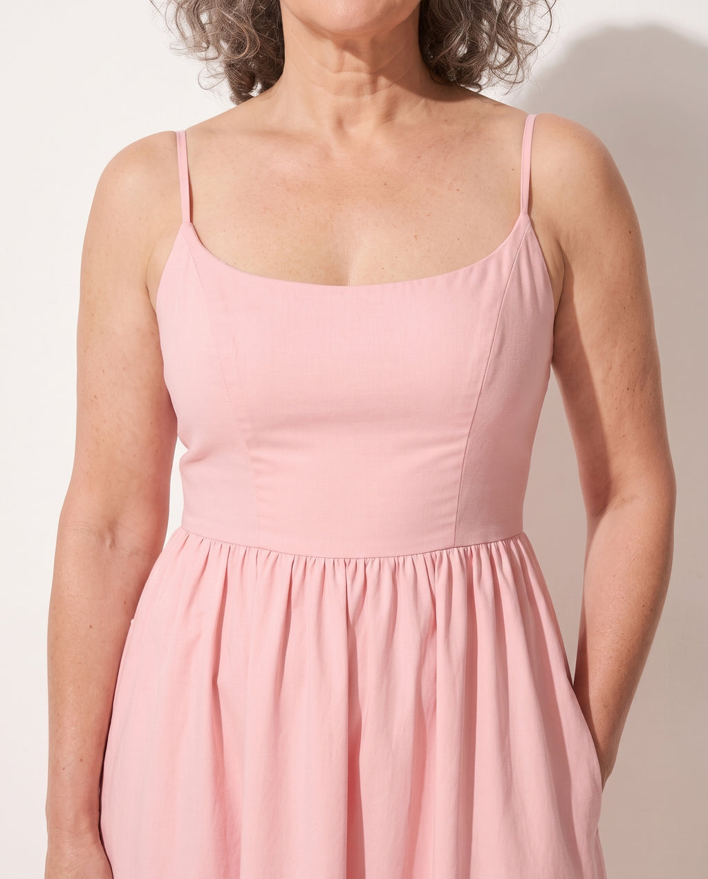 Rosanna | Strappy Scoop Neck Evening Dresses Midi — detail
