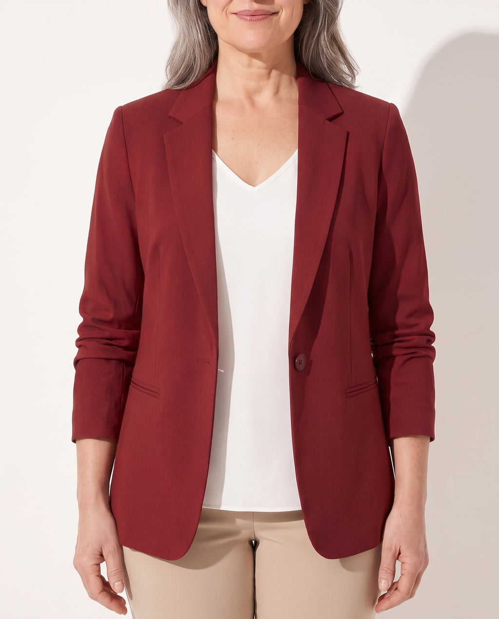 Thalia | Womens Velvet Blazer Tailored Slim Fit Jacket — detail