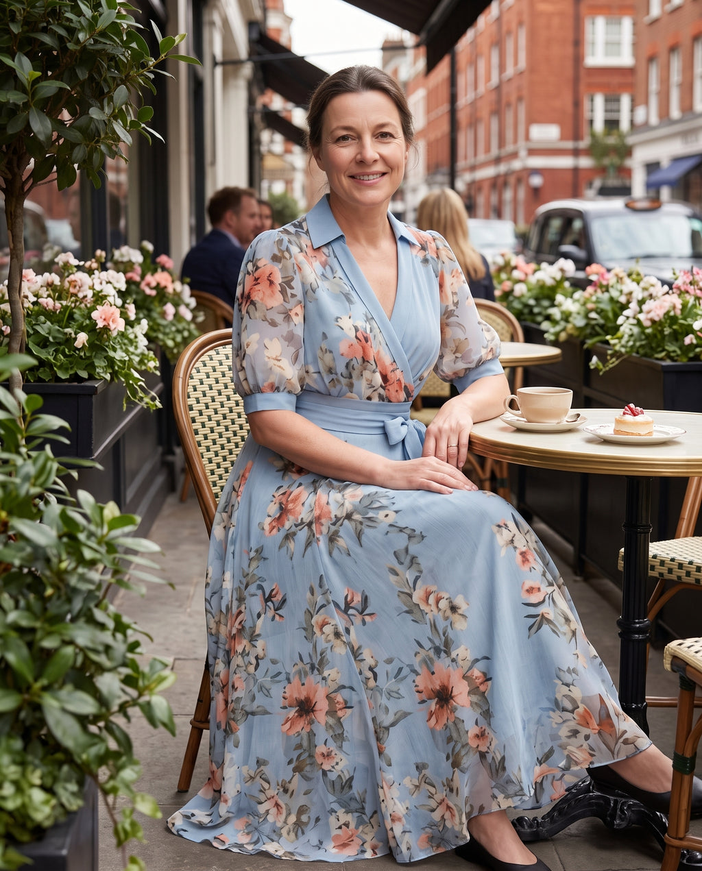 Sabine | Floral Bridesmaid Dresses Flowing Maxi Wedding Guest — lifestyle