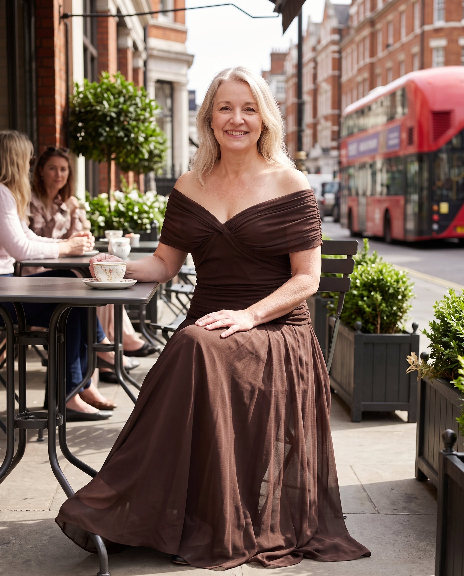 Genevieve | Bebe Off-Shoulder Ruched Dresses Evening Wear — lifestyle