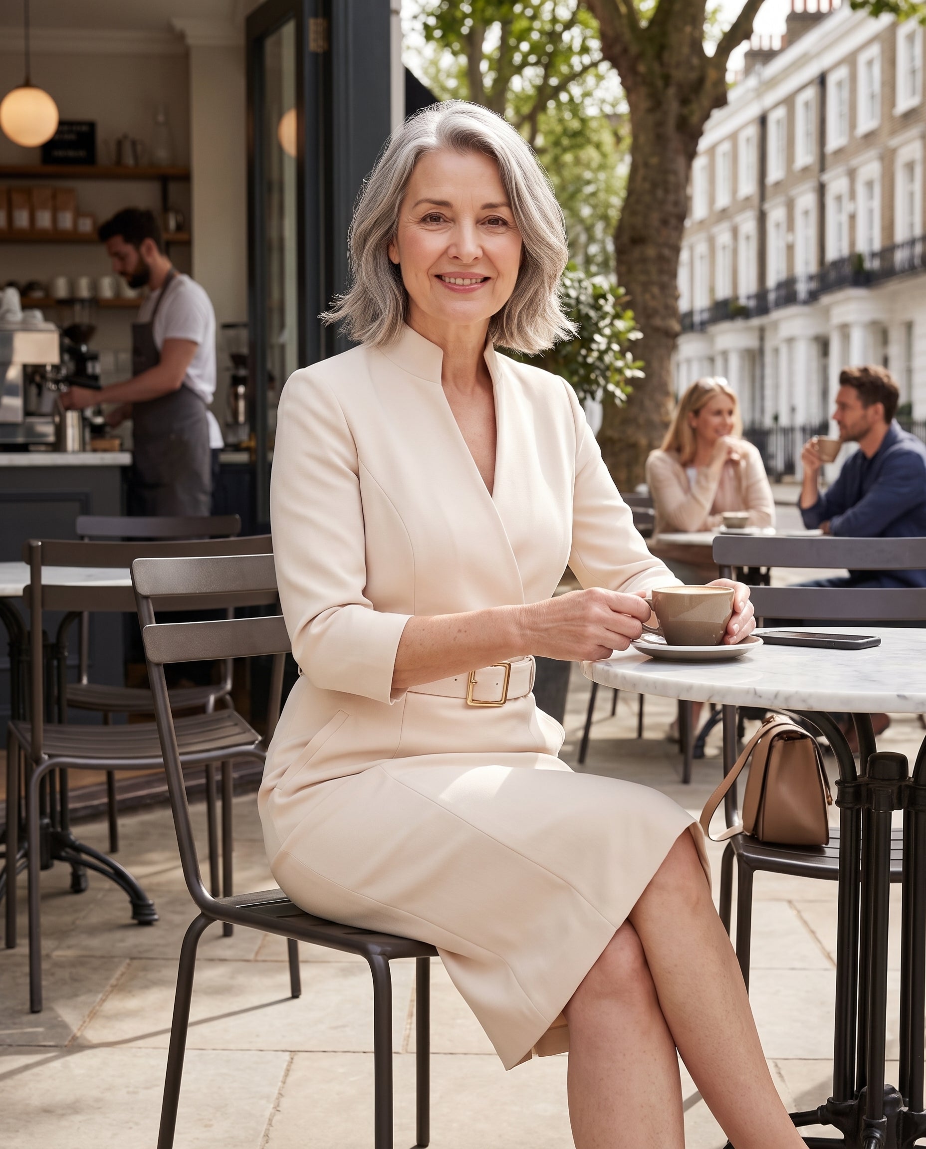 Sabine | Women Long Sleeve Midi Dress For Work & Occasion Wear — lifestyle