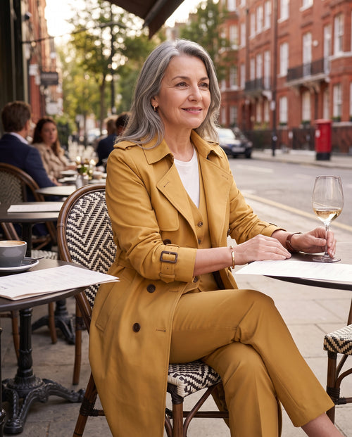 Agathe | Womens Leather Trench Coat Belted Longline — lifestyle