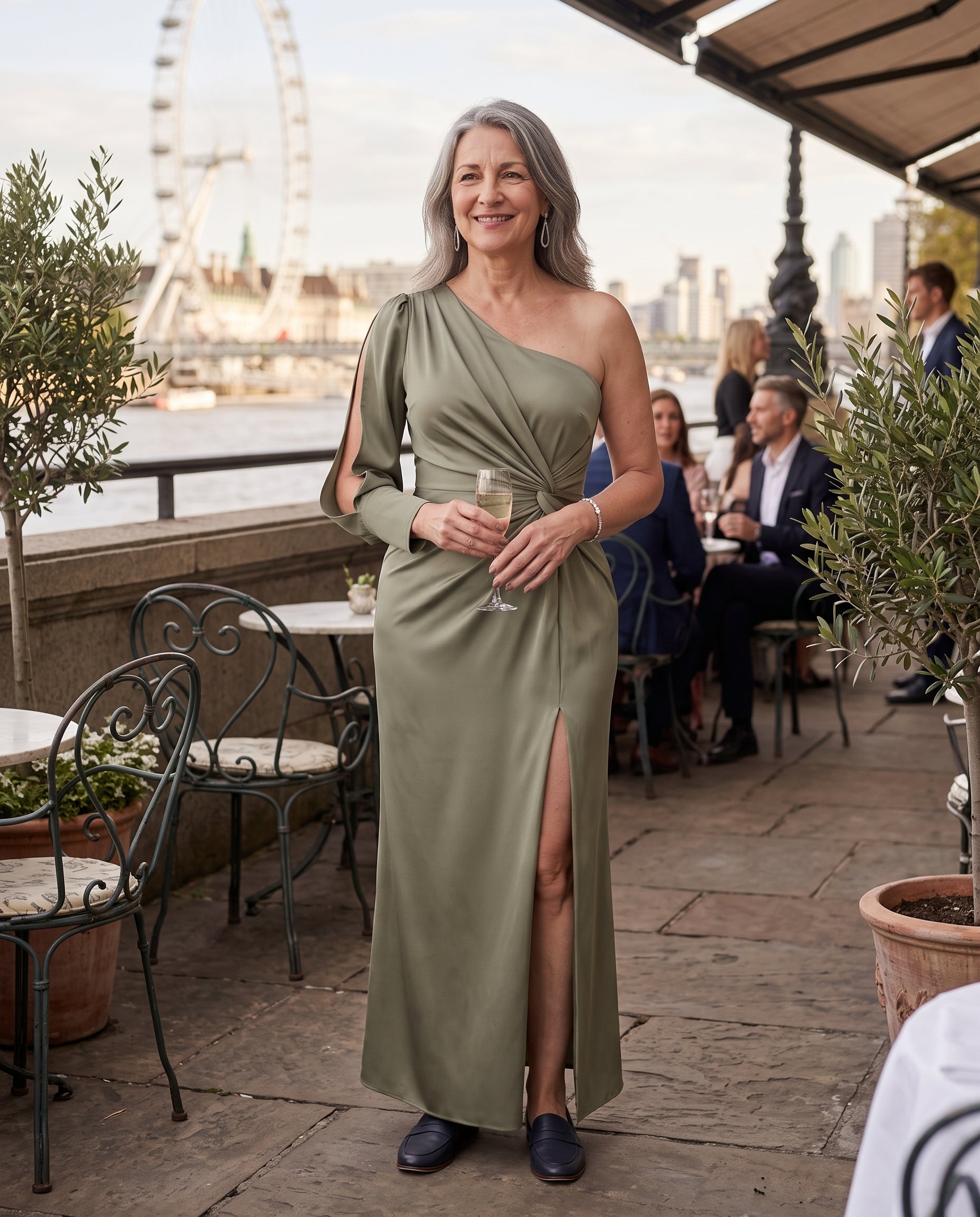 Georgiana | One-Shoulder Evening Maxi Dresses — lifestyle