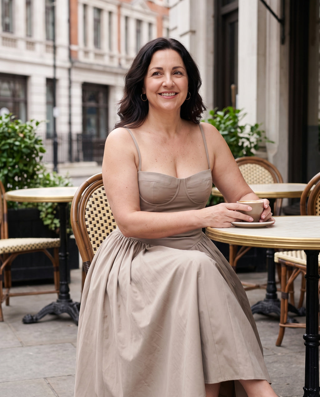 Ninon | Red Corset Dress Midi Underwired Sweetheart Neckline — lifestyle