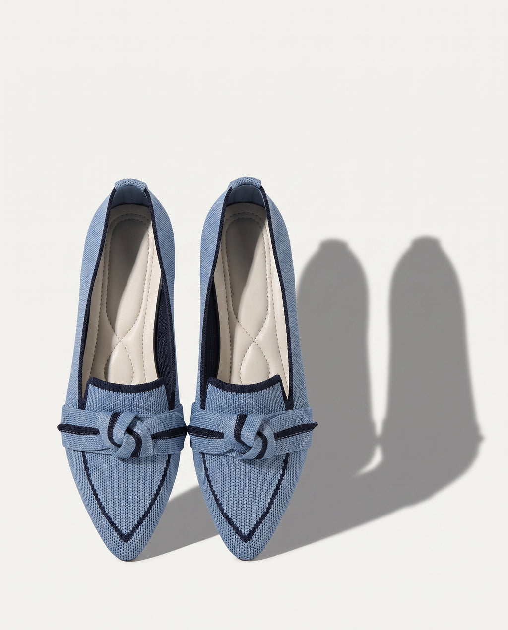Lucinda | Pointed Toe Heeled Loafers For Work & Weekend — Light Blue