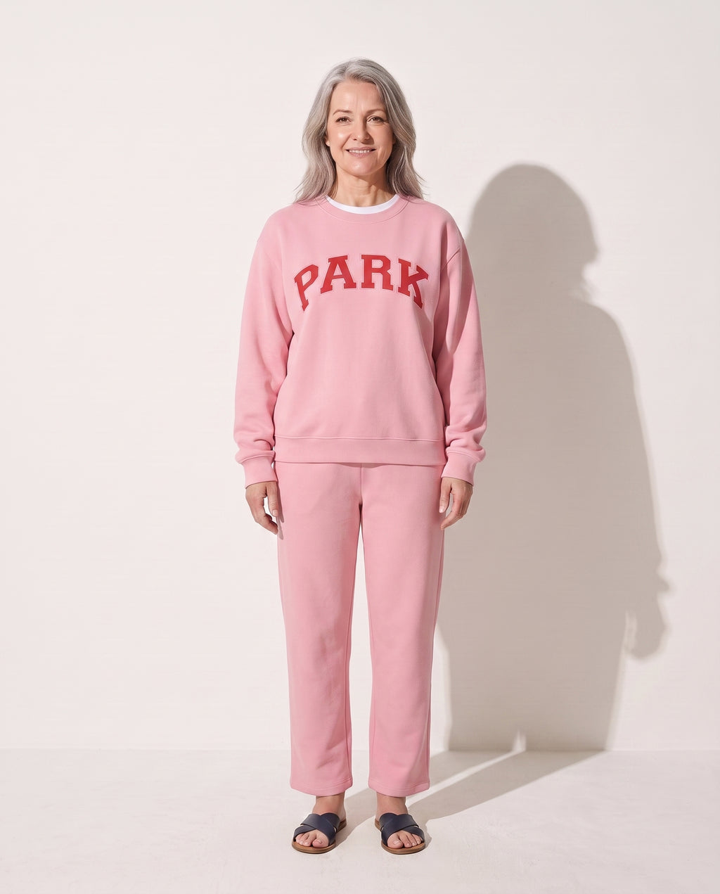 Cordelia | Women Varsity Jacket With Chenille Lettering — Pink with Red Letters