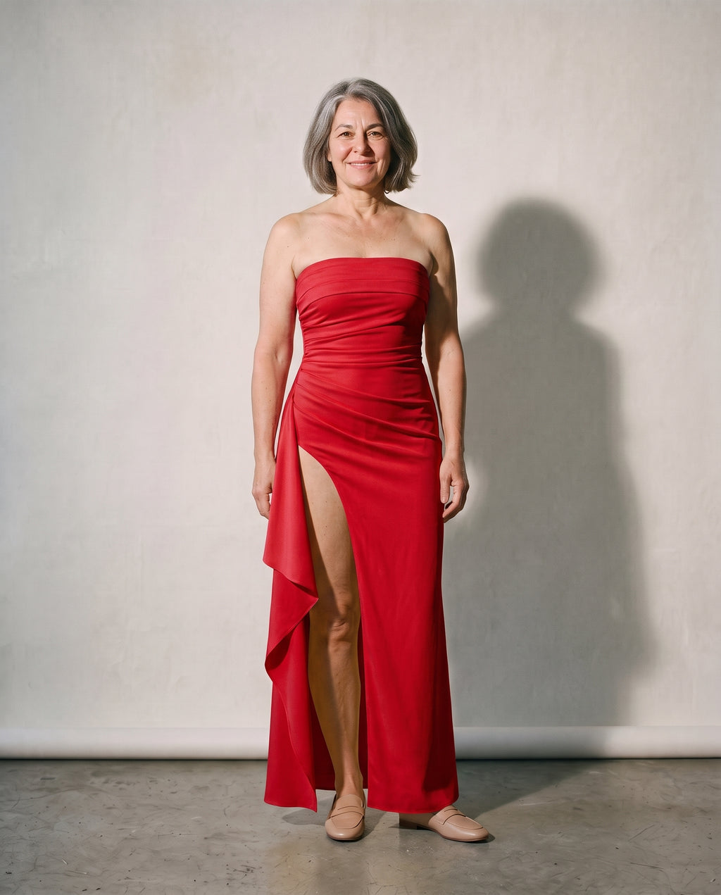 Penelope | Women's Strapless Party Gown For Evening Occasions — Red