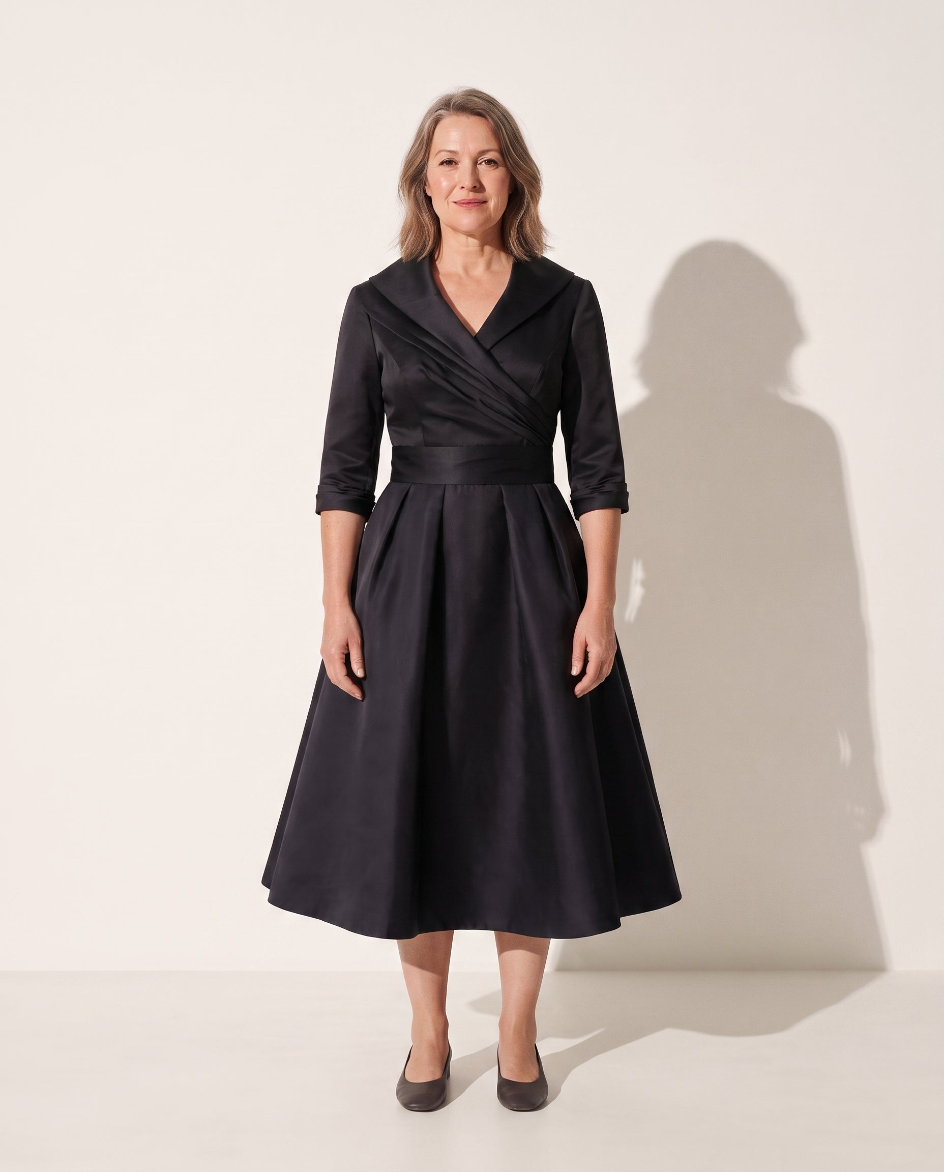 Mathilde | Women's Formal Midi Dress for Evening Occasions — voorkant