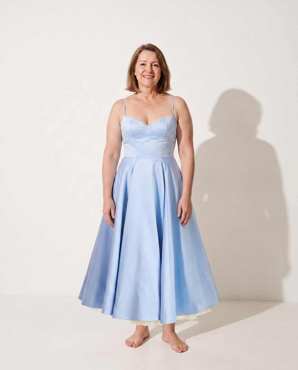 Katarina | Forever Unique Dresses Corset Midi Wedding Guest — voorkant
