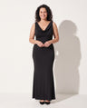 Valentina | Cinderella Cowl Neck Satin Wedding Dress Maxi