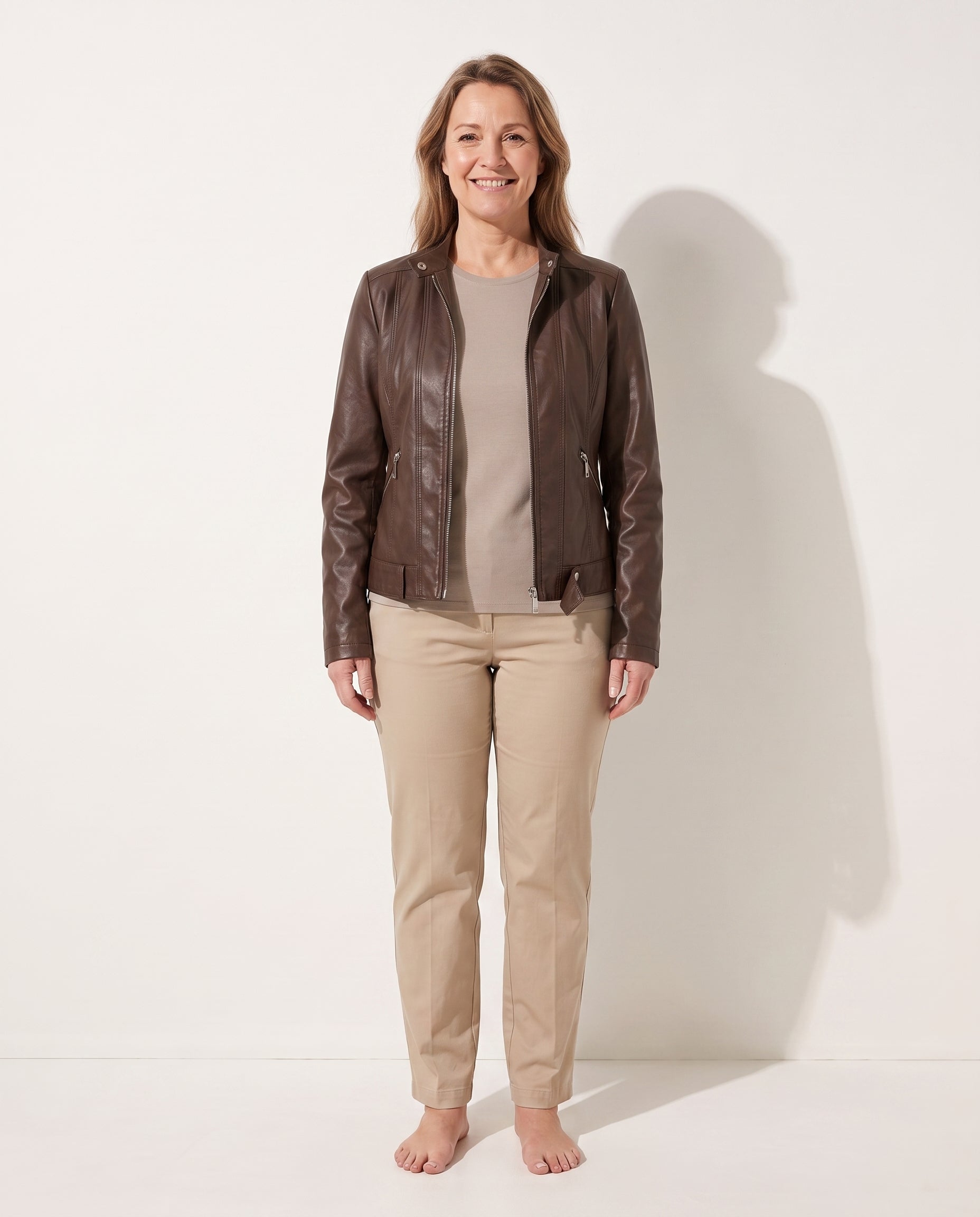 Katarina | Womens Motorcycle Jacket In Vegan Leather — voorkant