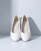Henriette | Low Heel Lace Wedding Shoes In Five Timeless Shades