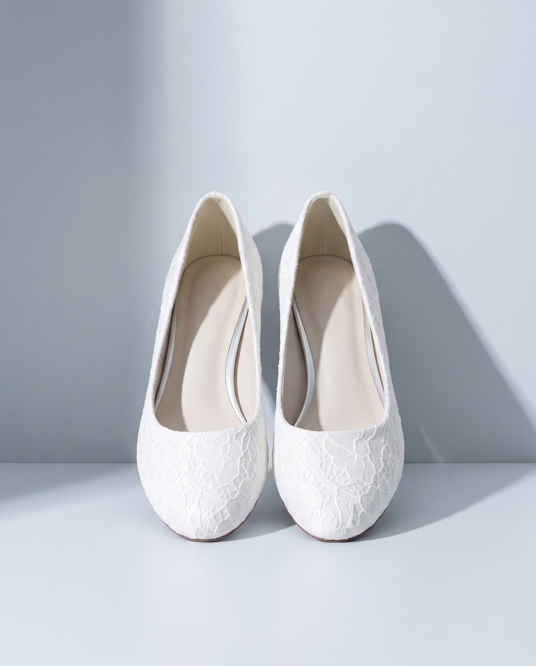 Henriette | Low Heel Lace Wedding Shoes In Five Timeless Shades — voorkant