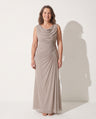 Vivienne | Long Sleeve Wedding Guest Dresses Cowl Neck Maxi
