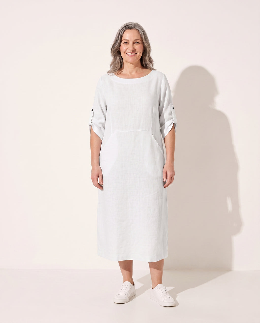 Coralie | Black Evening Dress Draped A-Line Silhouette — voorkant