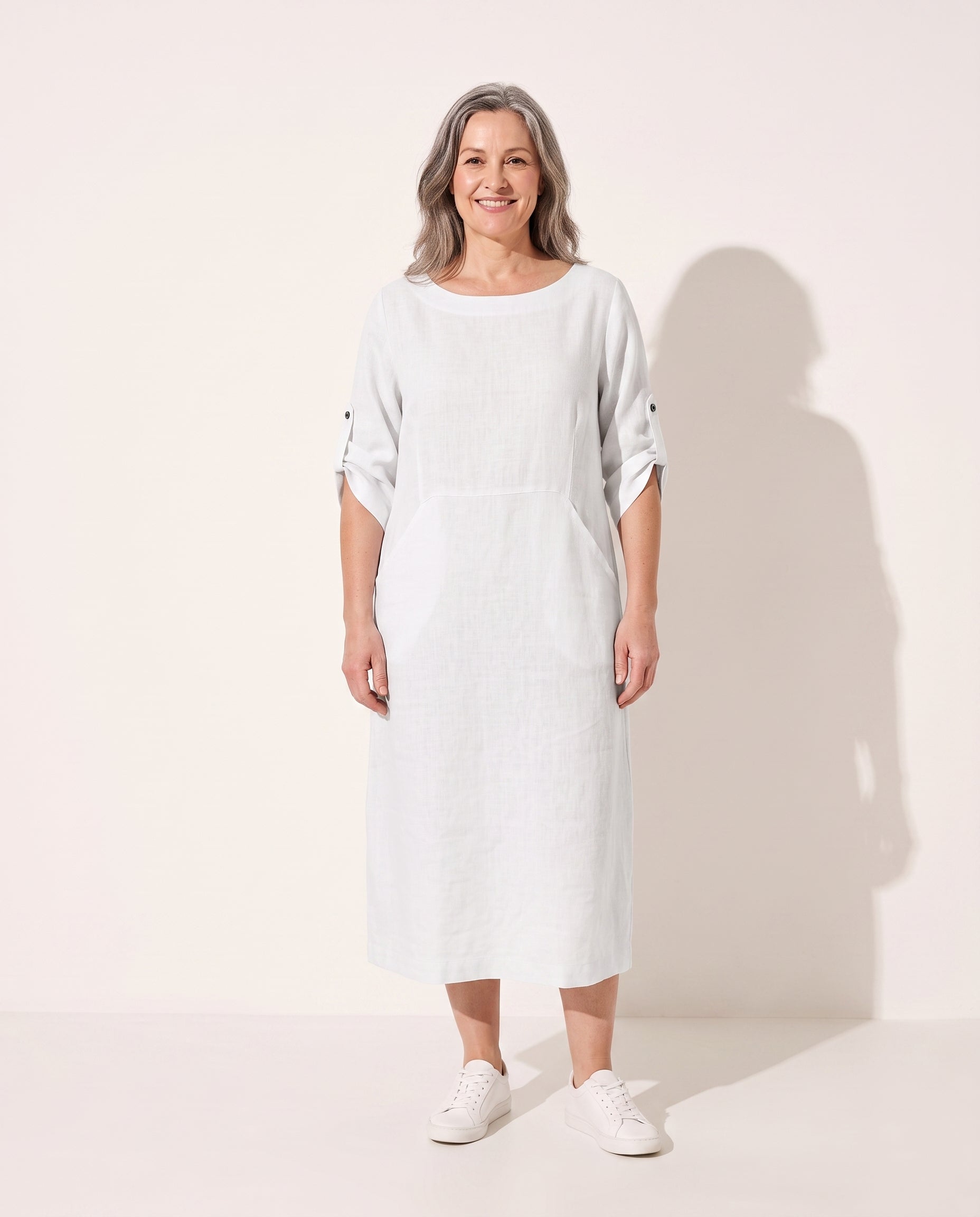 Coralie | Black Evening Dress Draped A-Line Silhouette — voorkant