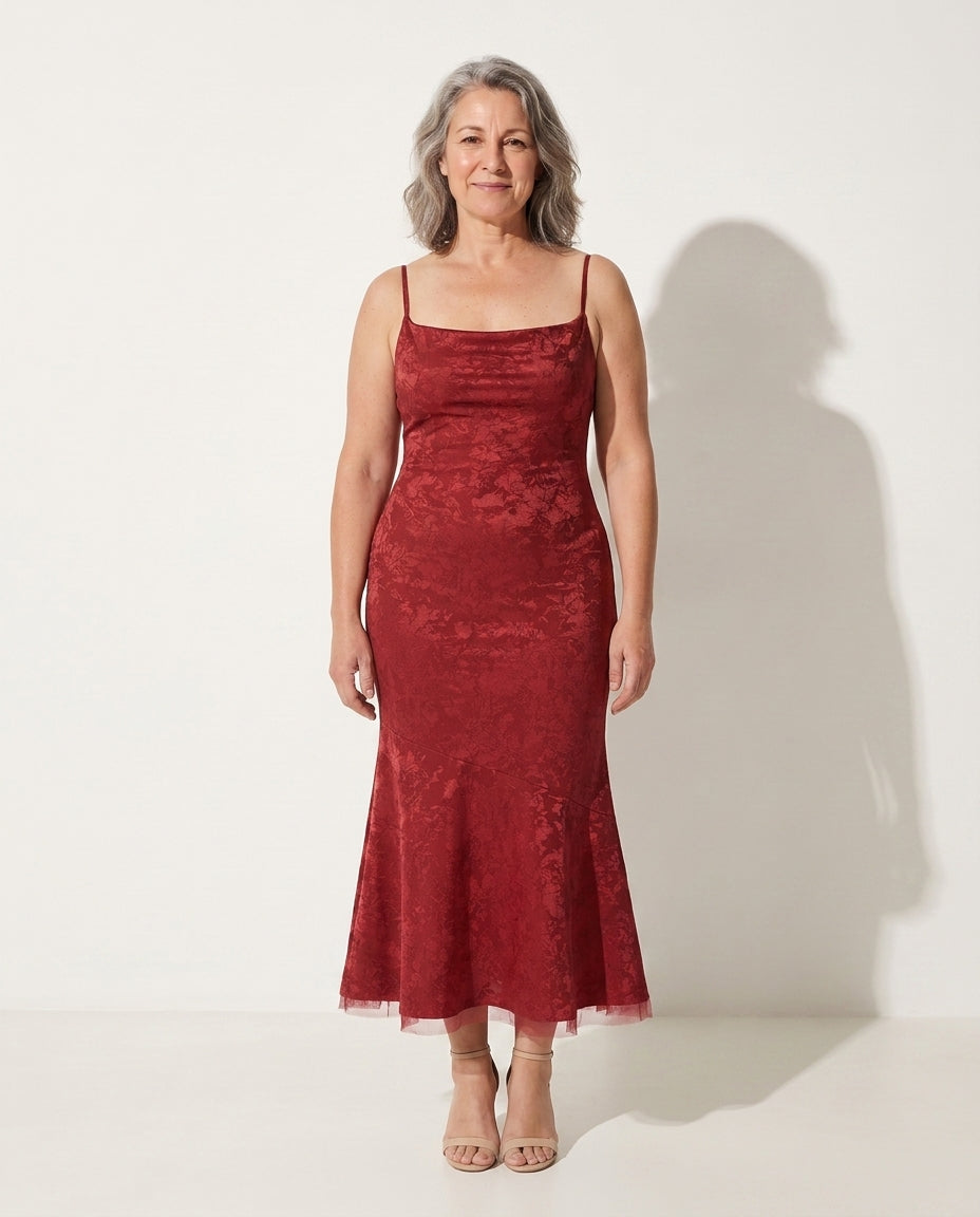 Octavia | Evening Maxi Dresses with Cowl Neck for Occasion Wear — voorkant