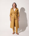 Agathe | Womens Leather Trench Coat Belted Longline