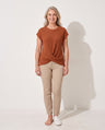 Persephone | Waffle Knit Sweater Tee Everyday Layering