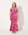 Adeline | Floral Autumn Wedding Guest Dresses Midi Appliqué