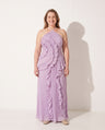 Flavie | Winter Wedding Guest Dresses Ruffle Pleated Maxi