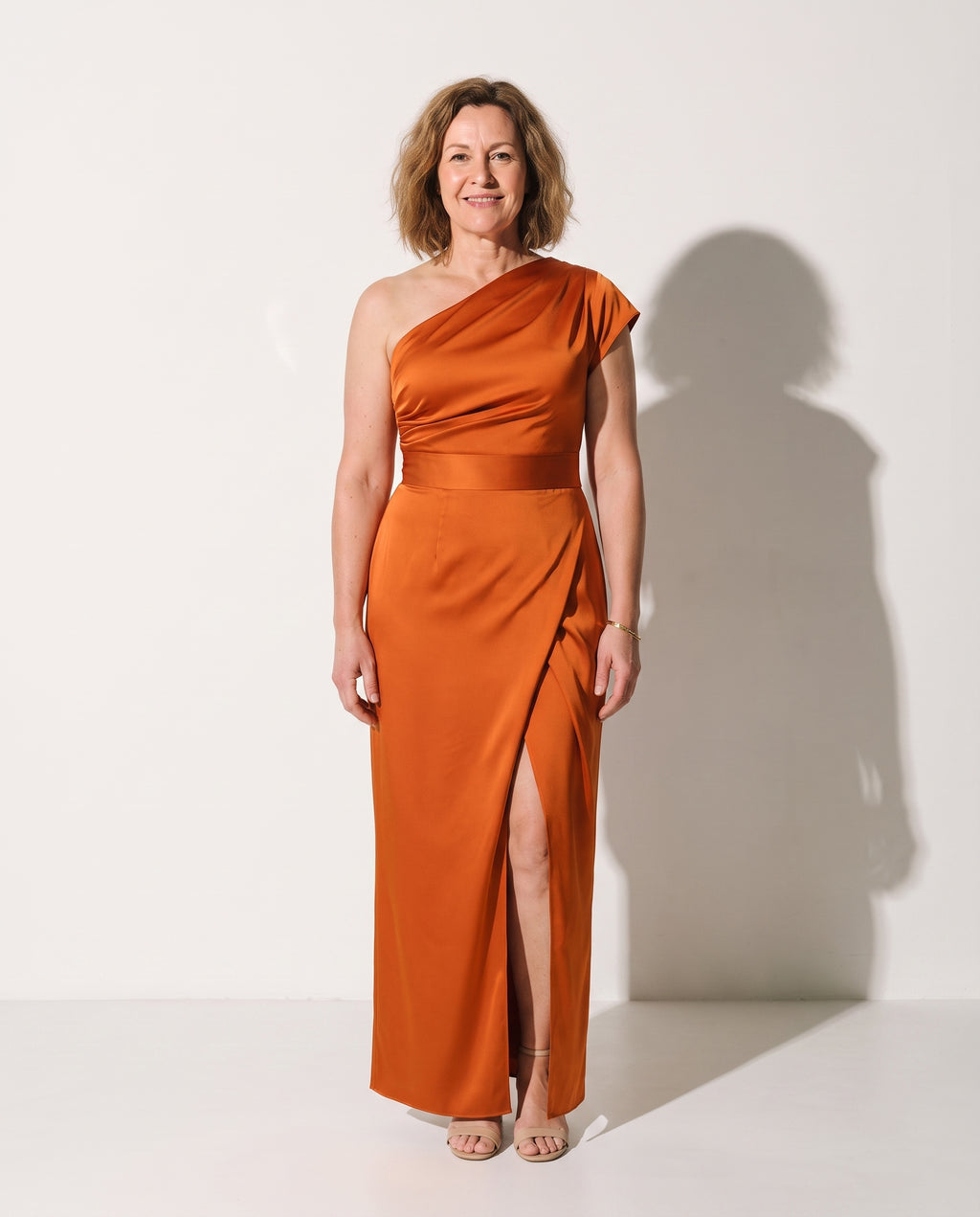 Giselle | Long Sleeve Wedding Guest Dresses Wrap Maxi — voorkant